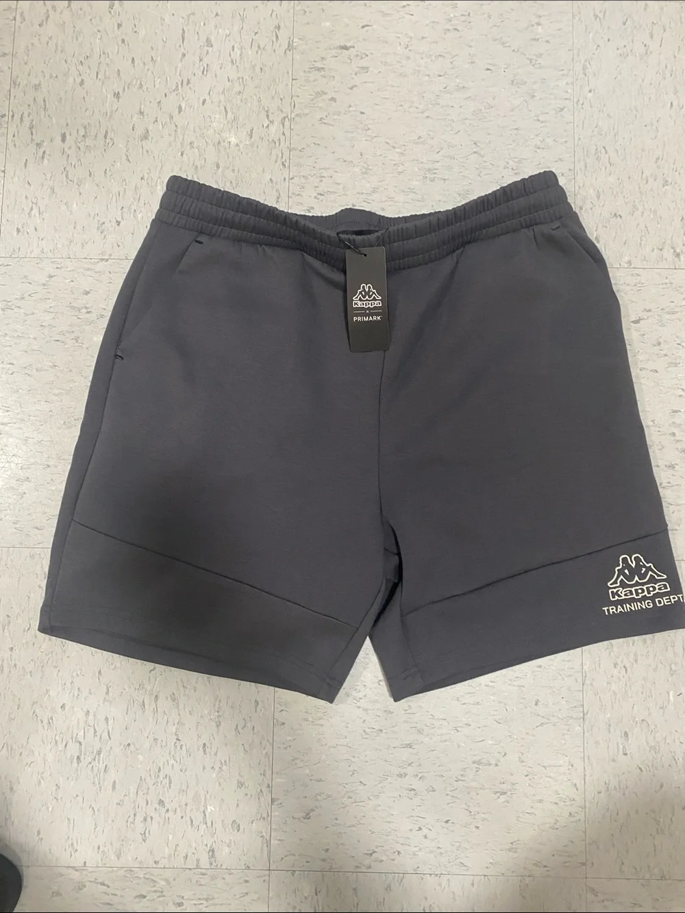 Kappa Men's Dark Charcoal Athletic Knit Shorts size large L brand new